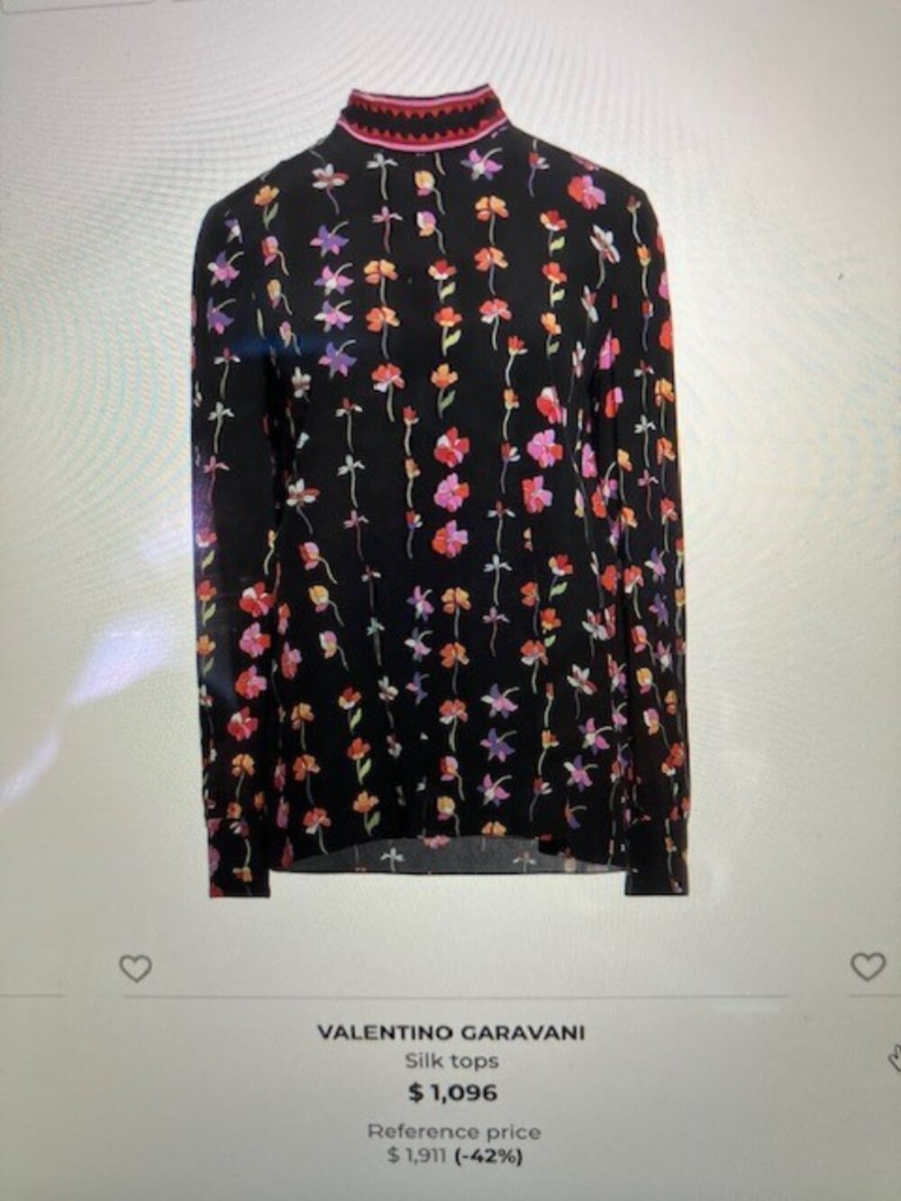 Valentino Black Blouse Floral Pattern 8 JustLike the dress worn by Anne Hathaway - Picture 6 of 6